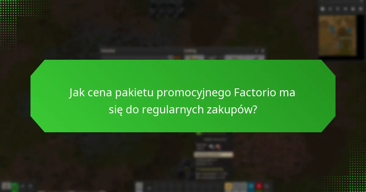 Jakie treści są zawarte w pakiecie promocyjnym Factorio?